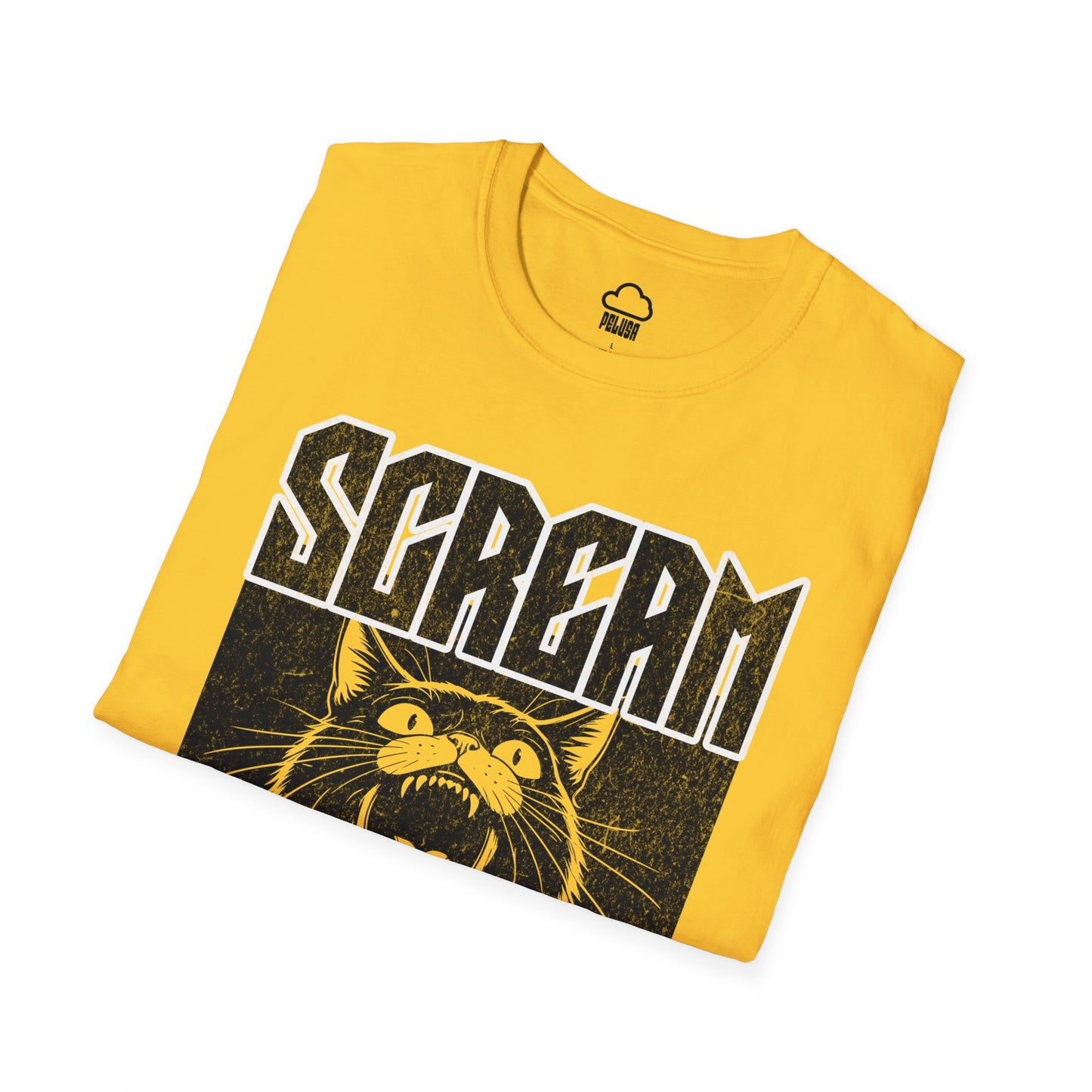 Cat Scream T-shirt - Pelusa Graphics Tees