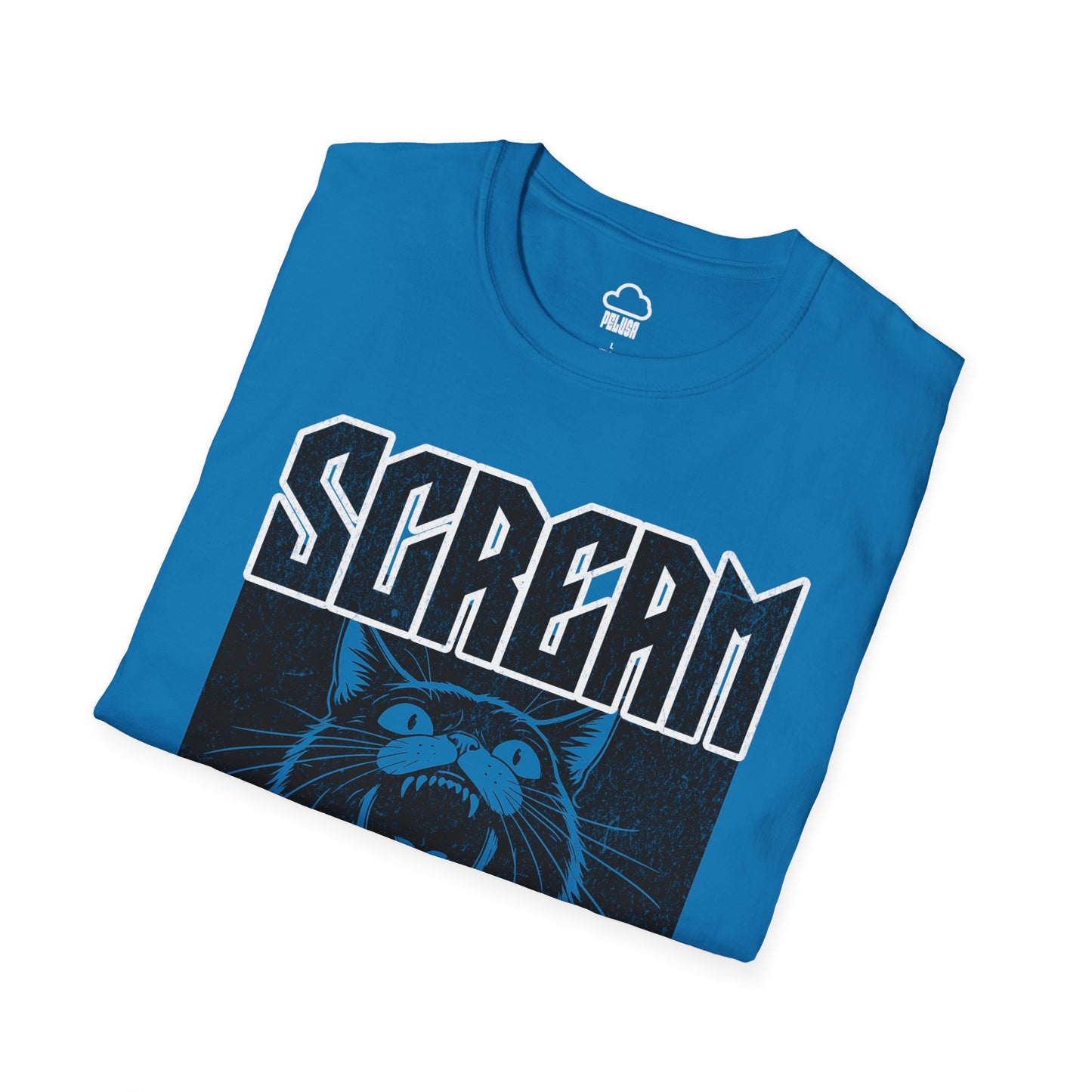 Cat Scream T-shirt - Pelusa Graphics Tees