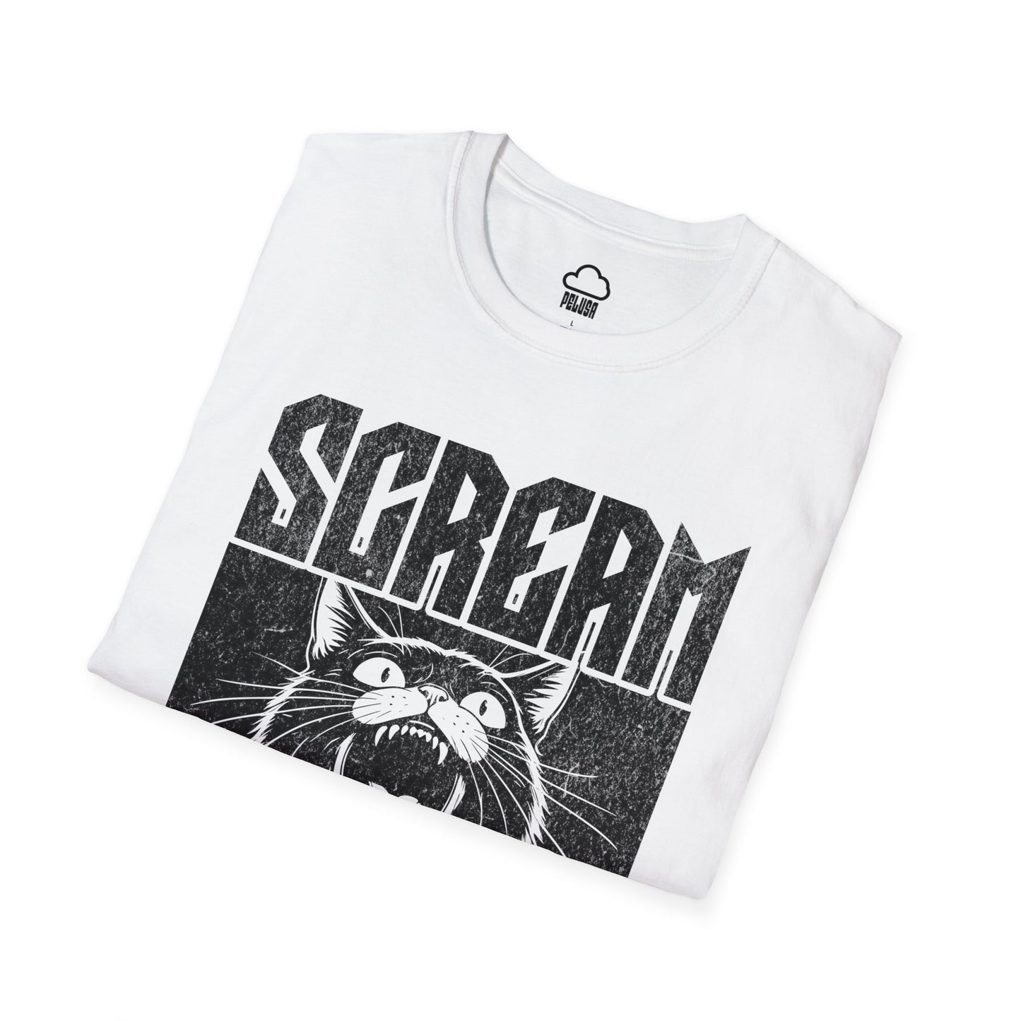 Cat Scream T-shirt - Pelusa Graphics Tees