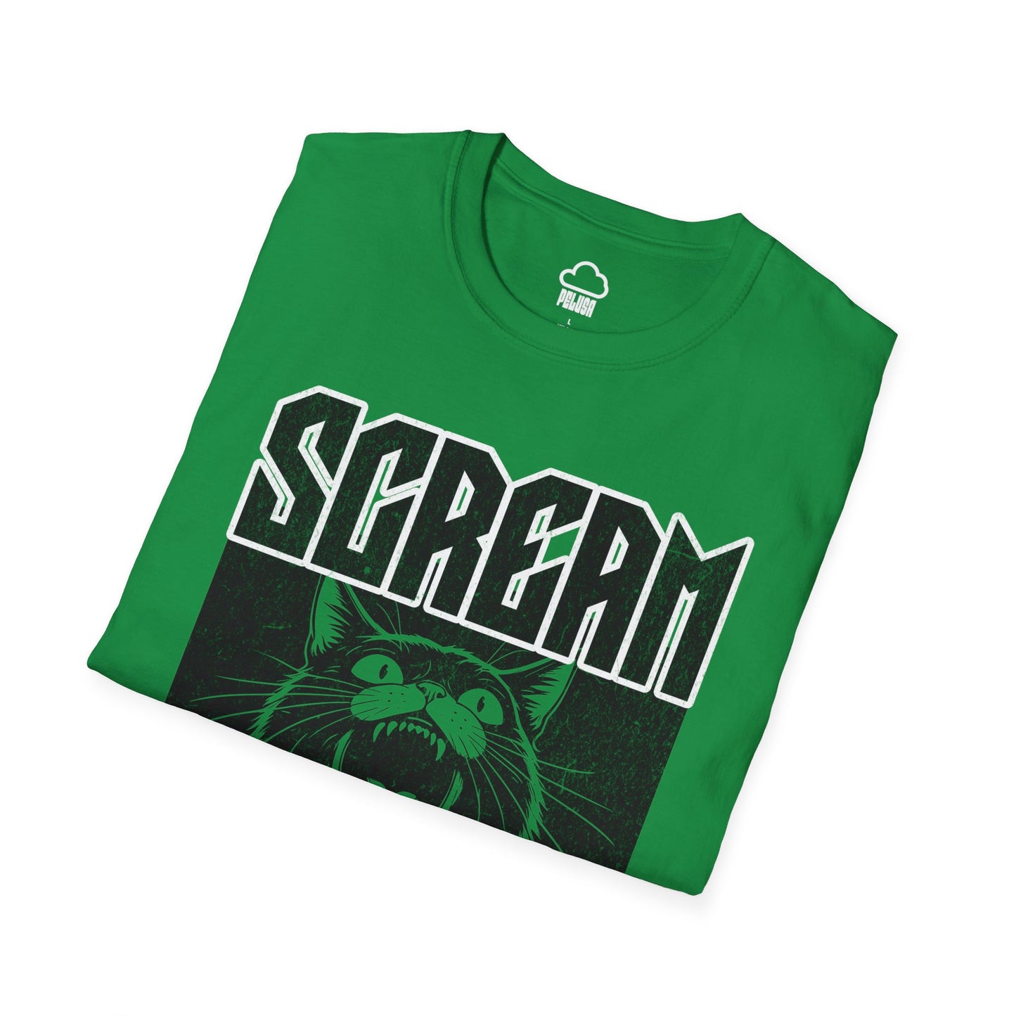 Cat Scream T-shirt - Pelusa Graphics Tees